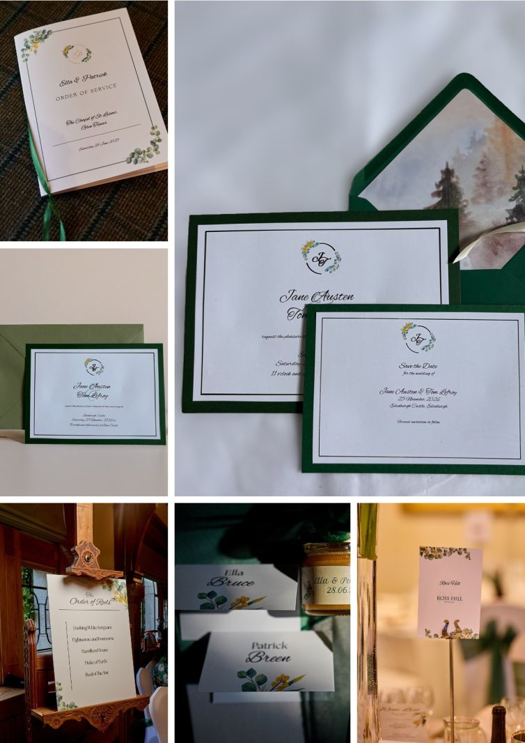 12.Emerald Green Wedding Invitation