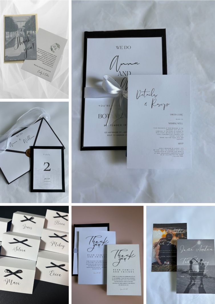 14.Black Tie Wedding Invitation 2