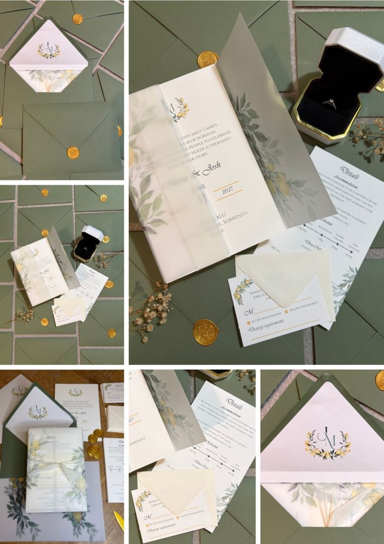 3_Sorrento Wedding Invitation Getting Married Abroad Lemon Olive Invites