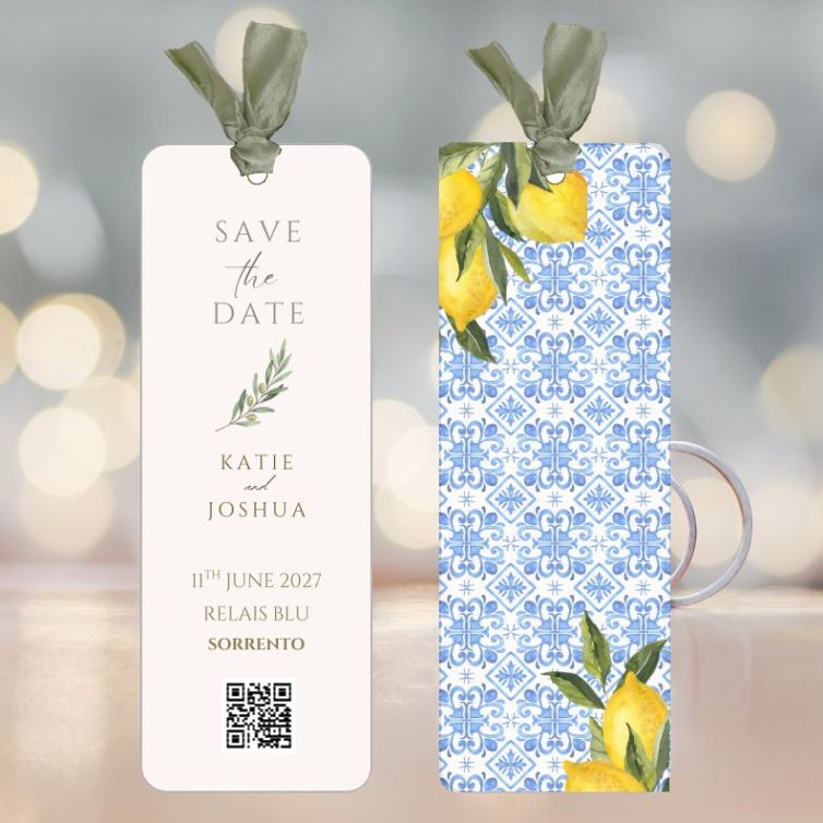 Italian Save the Date Bookmark