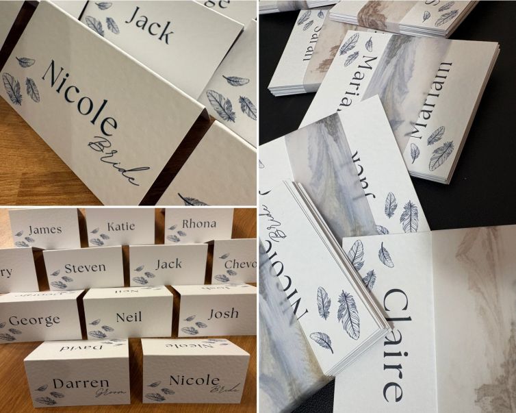 Wedding Folded Name Tag